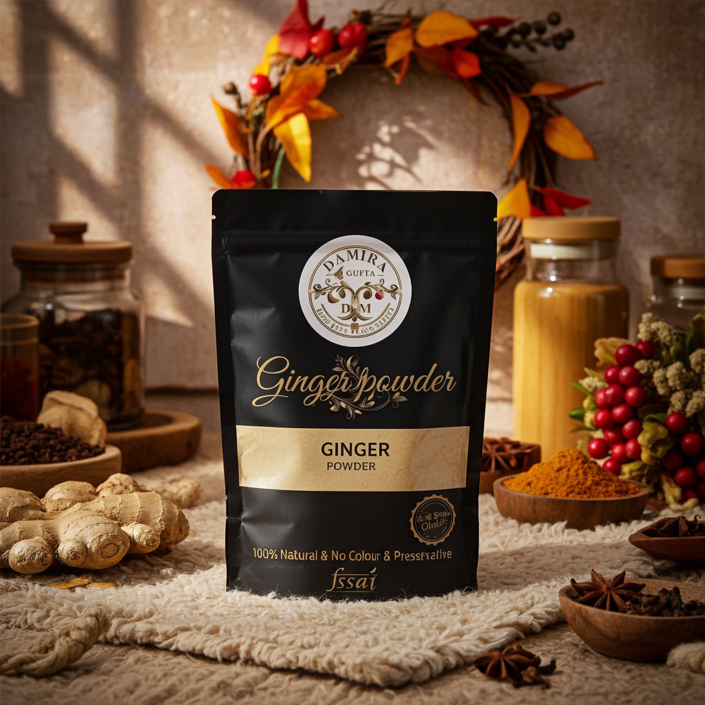 Pure Dry Ginger Powder (Saunth) | 100% Natural & Handcrafted | Damira