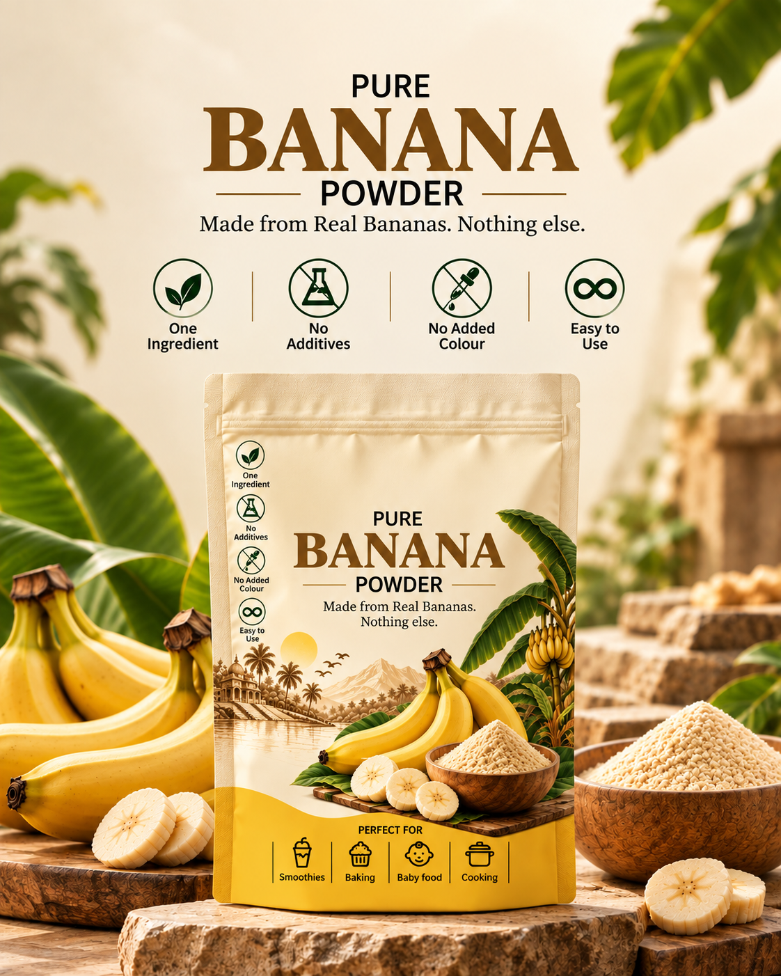 Pure Banana Powder | 100% Natural, No Added Sugar | DAMIRA BY GUPTA