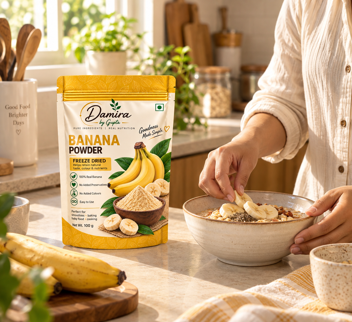 Pure Banana Powder | 100% Natural, No Added Sugar | DAMIRA BY GUPTA