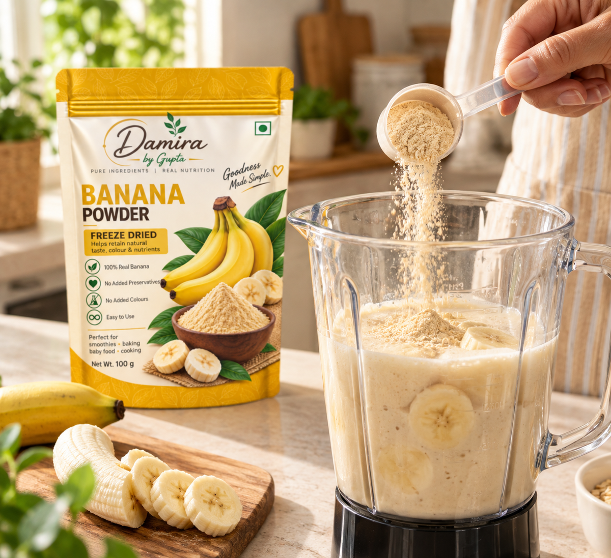 Pure Banana Powder | 100% Natural, No Added Sugar | DAMIRA BY GUPTA