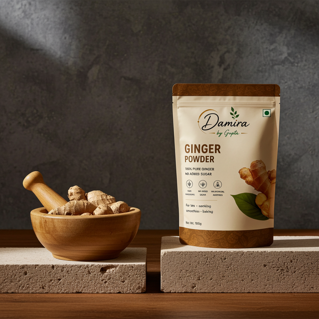 Pure Dry Ginger Powder (Saunth) | 100% Natural & Handcrafted | Damira
