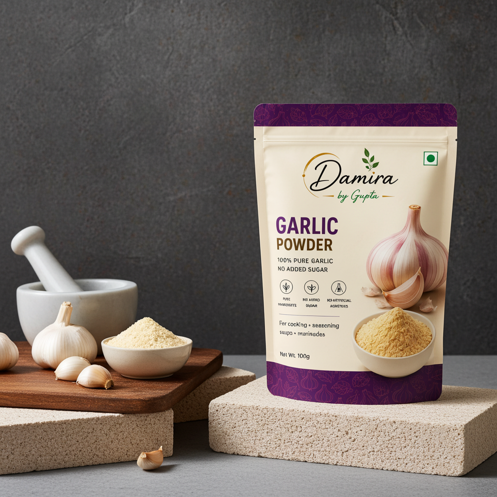 Pure Garlic Powder | 100% Natural & Handcrafted | DAMIRA BY GUPTA