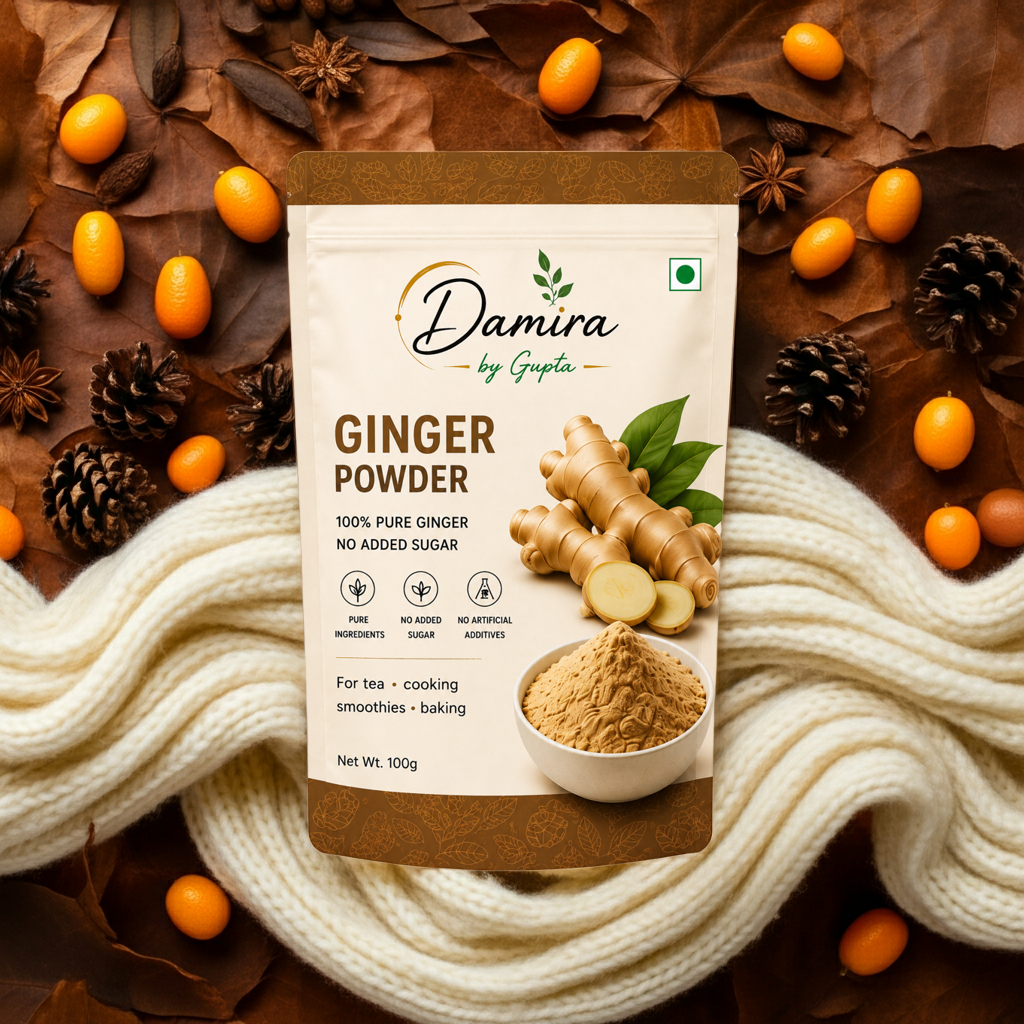 Pure Dry Ginger Powder (Saunth) | 100% Natural & Handcrafted | Damira